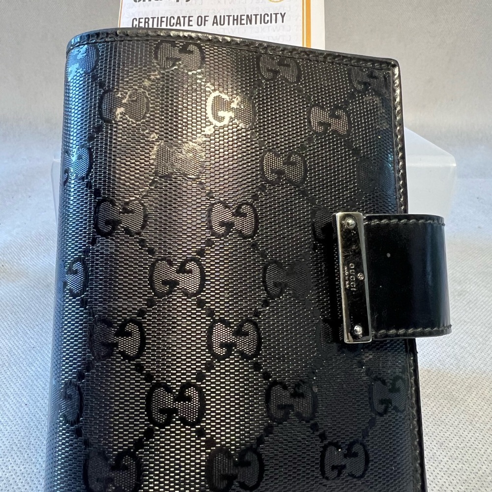 GUCCI Guccisima Leather Monogram Agenda Planner Wallet - Certified-Rare